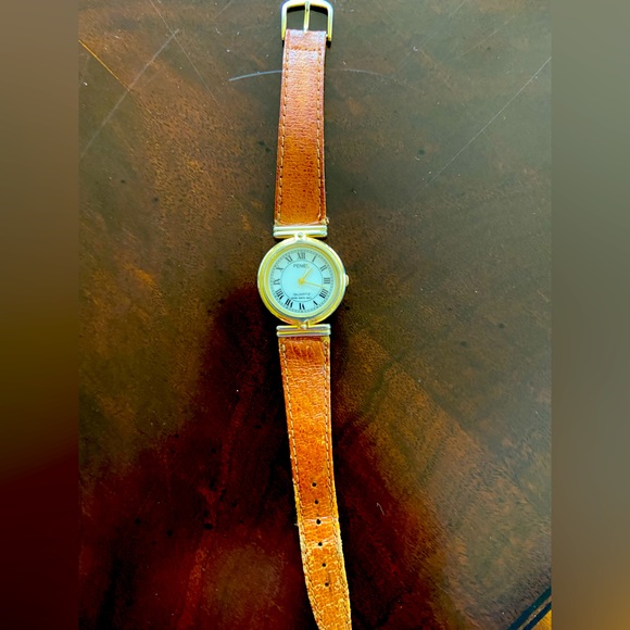 Peniel Quartz Swiss Parts Movt Watch with Genuine Leather Brown Wristband - Picture 3 of 4